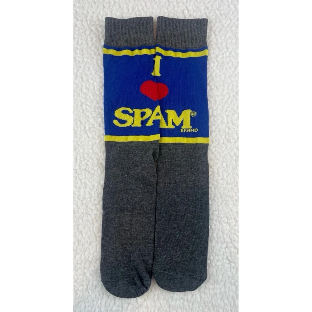 (NWOT) HORMEL FOODS • Grey/Multi “I ♥️ Spam” Novelty Tall Socks